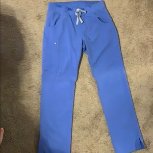 Figs Kade tall cargo scrub pants M light blue
